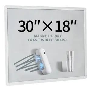 Electric erase magnetic whiteboard 30 inch x 18 inch, reusable dry erase board with 2 markers, suitable for home office drawing and creating to-do lists, is an excellent Christmas/birthday gift for students and office workers