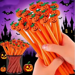 Creative Halloween Pumpkin Head Gel Pens, 10/30pcs Funny Expression Writing Tools, Student Stationery Office Signature Pens