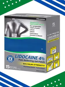 Lidocaine 4% Max Strength Gel Patches – Pain Relief & Comfort (2 x 15 Count)
