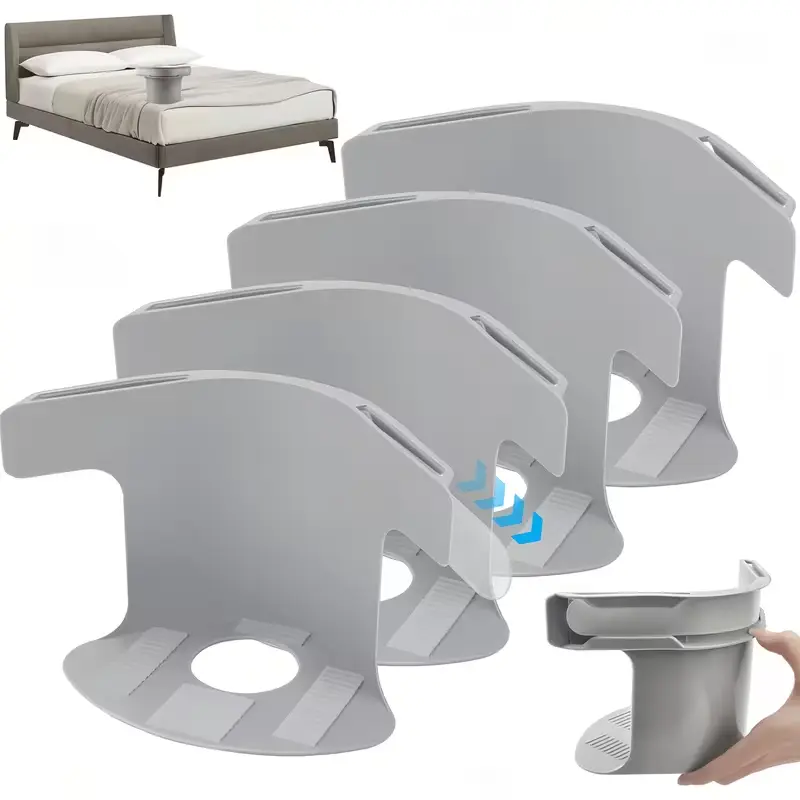 4pcs Grey Lock Sheet Holders, Bed Sheet Lock Clips, Sheet Holders Keep Sheets Firm & Tight, Heavy Duty Bed Sheet Holder Corner Fitted Sheet Straps Fit All Mattress Size, A Blessing for Lazy People, High-quality Life, Save Time