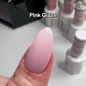 DND 877 Pink Glaze Gel and Lacquer Duo nail care nail art sheer color