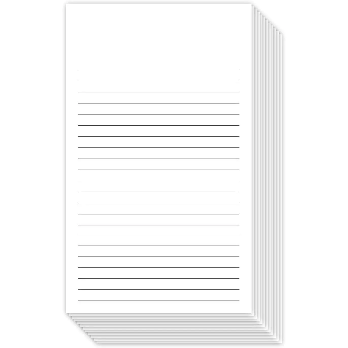 White Ruled Vertical Index Note Cards 3" X 5" Inches 300 Sheets Per Pack
