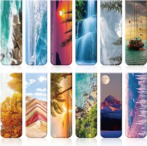 Bookmarks 12 Count - Assorted Colors, Cute Design for Women and Men, Double Side Bookmark Clips for Reading Supplies