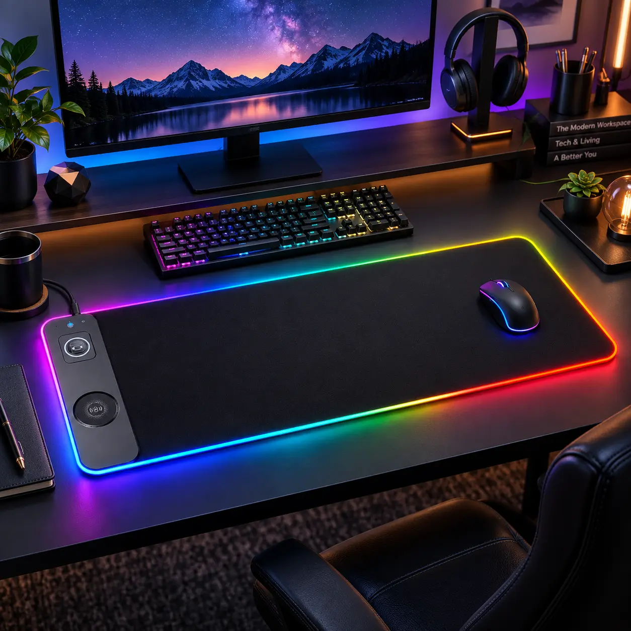 3-in-1 RGB Wireless Charging Desk Mat