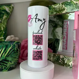 QR CUP Custom Tumbler Links To Your Website! Drinkware Customized Water Bottles