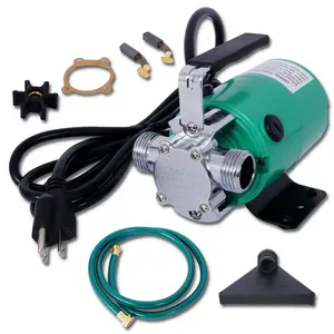 Carbon Steel Portable Electric Water Transfer Utility Pump, 115V, 330 GPH, 6 ft Hose Kit, Carry Handle, Quiet Operation - for Garden, Pool Water Removal