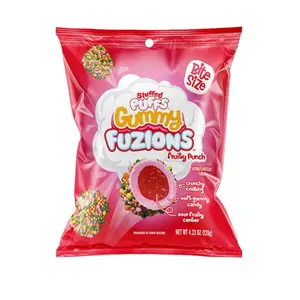 Stuffed Puffs Gummy Fuzions Fruity Punch Flavored Snack