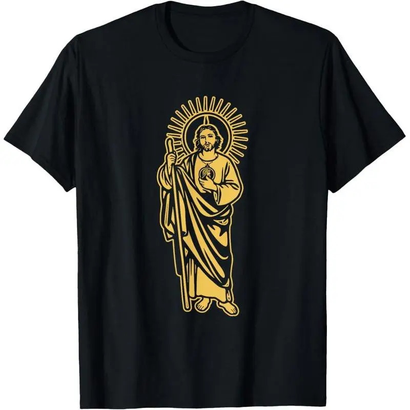 Men's Cotton Short-Sleeve Casual St. Jude Thaddeus T-Shirt, Comfortable Menswear Top