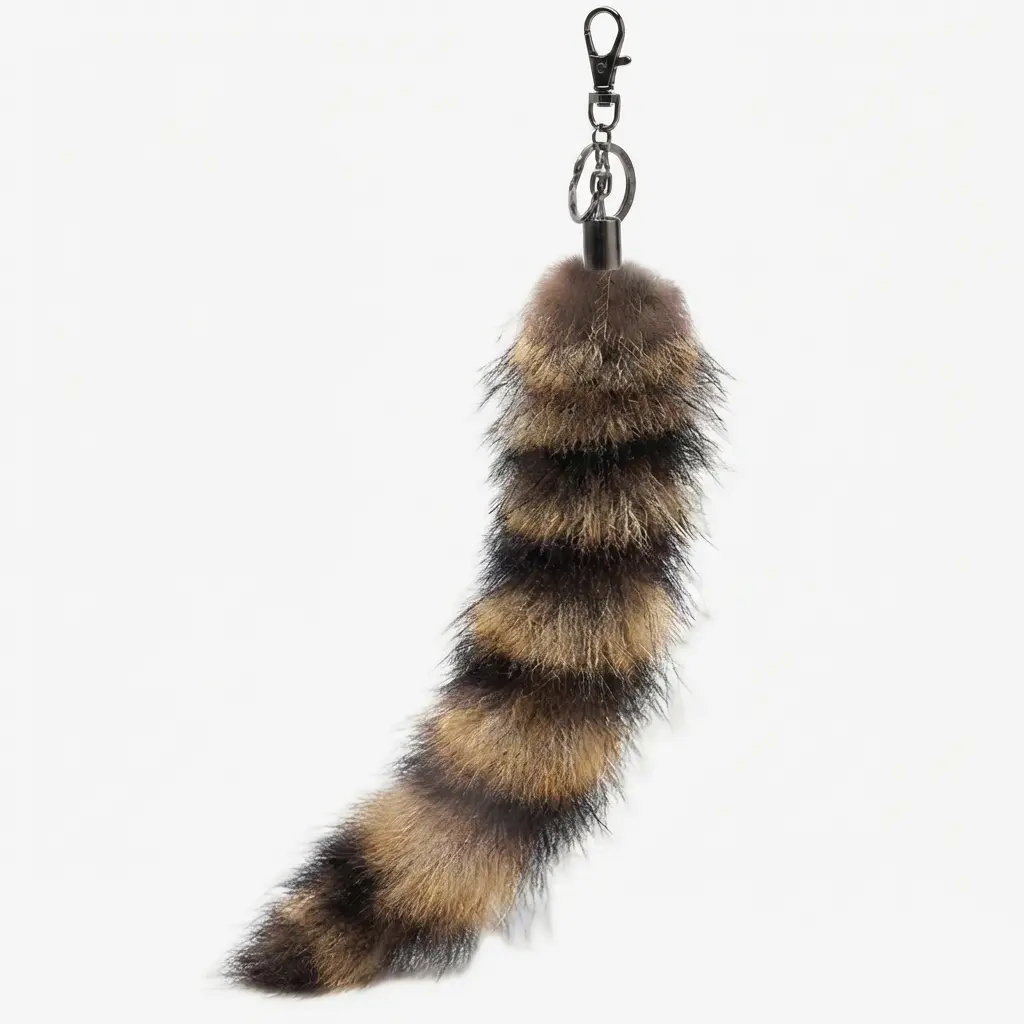 Plush Animal Theme Lightweight Solid Faux Fur Bag Charm - Keychain, Decorative Backpack Accessory for Everyday Fashion & Costume Jewelry Styling