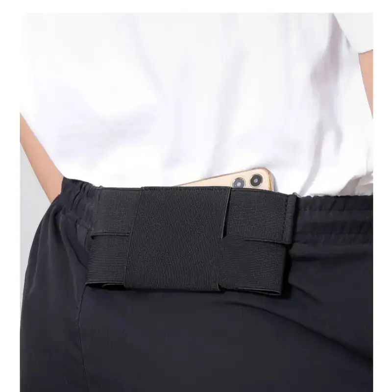 Sports Invisible Mobile Phone Waist Bag For Sports/Running/Travel | Elastic Storage Belt Bag | Secure Anti-Slip Phone Holder (6-7 Inch) | Adjustable Strap For Gym, Hiking, Daily Use | Multi-layer Storage Bag | Fits Phone, Cards