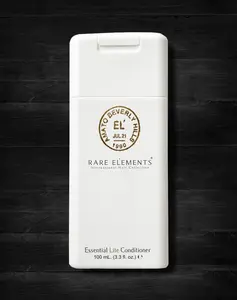 Rare Elements Travel-Size Essential Lite Conditioner 100 ml - TSA Approved, Lightweight for All Ages, Moisturizing and Deep Conditioning Formula Haircare