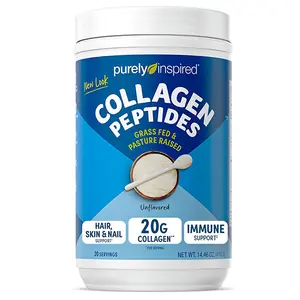 Purely Inspired Collagen Powder, Unflavored (20 Servings) - 20g Hydrolyzed Collagen Peptides Protein Powder for Women & Men - Grass-Fed & Pasture Raised Supports Hair, Nail, Skin, Bone & Joint Health