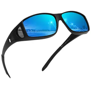 MEETSUN Designer Fit Over Glasses Sunglasses for Men & Women - Polarized UV400 Protection, Y2K Wrap Around Cool Frames for Outdoor/Driving