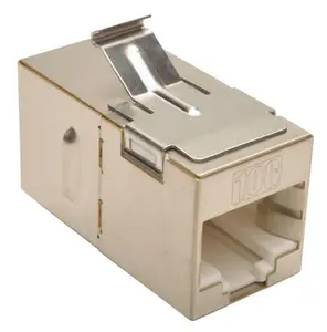 Tripp Lite TRL-N235-001SH6A RJ45 Female to Female Cat6a Straight-Through Modular Shielded In-Line Snap-In Coupler