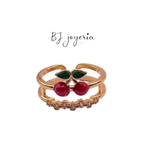 COPPER CHERRY RING (0892)