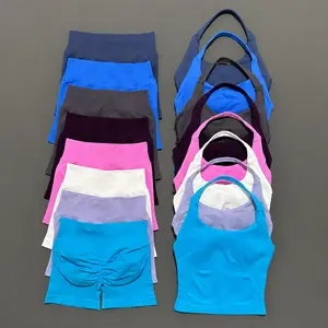 Sculpt Studio Seamless Contour 2-Piece Gym Set | Shorts & Halter Top