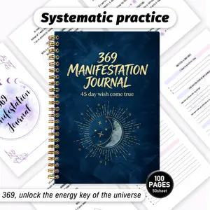 Spiritual Growth Plan Manual, 369 Manifestation Law Notebook, Daily 3/6/9 Times Belief Strengthening Exercises, High Precision Printing, Spiral Binding for Easy Page Turning, A Sacred Gift for Those Who Pursue Spiritual Awakening and the Realization of Th