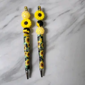 Sunflower beaded pen