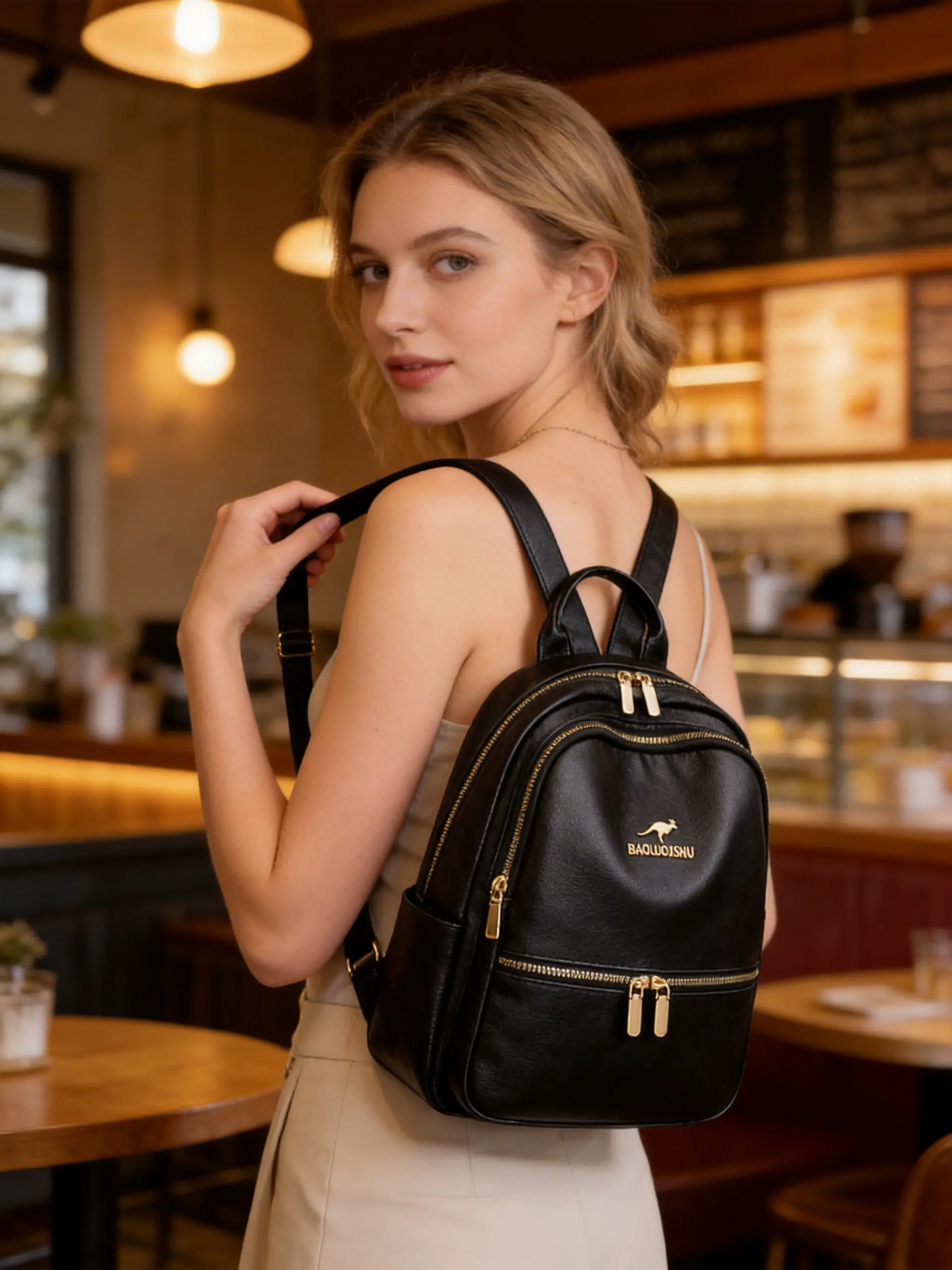 Classic Black Commuter Backpack Water Resistant Bookbag Water Resistant and Durable Versatile Practical Bag Perfect for Students Daily Classes Work Commute Casual Daily Use Ideal for School College Office Outdoor Travel Fits Laptop Books
