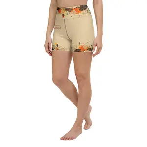 Quantum Floral Yoga Shorts