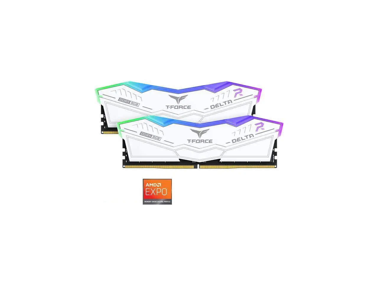 Team T-Force Delta RGB 32GB (2 x 16GB) 288-Pin PC RAM DDR5 6000 (PC5 48000) Desktop Memory Model FF4D532G6000HC30DC01