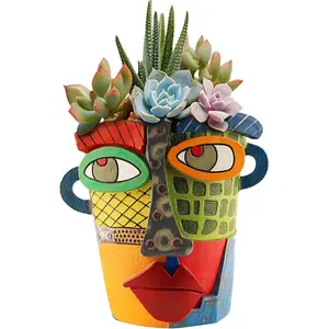 Abstract  Planters Pots ,  Planter for Indoor ,Funny  Flower Pot,Colorful  Pots for Outdoor Garden Decor and  Art Decoration