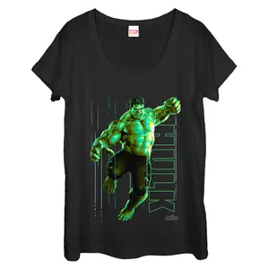 Women's Marvel Avengers: Infinity War Hulk Portrait Scoop Neck