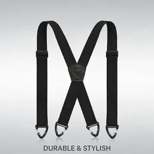 X Back Hidden Suspender 1.5 Inches Heavy Duty Work Suspenders for Men & Women Discreet Under Clothing Adjustable Straps Comfortable Support Durable Design Safety Work Gloves