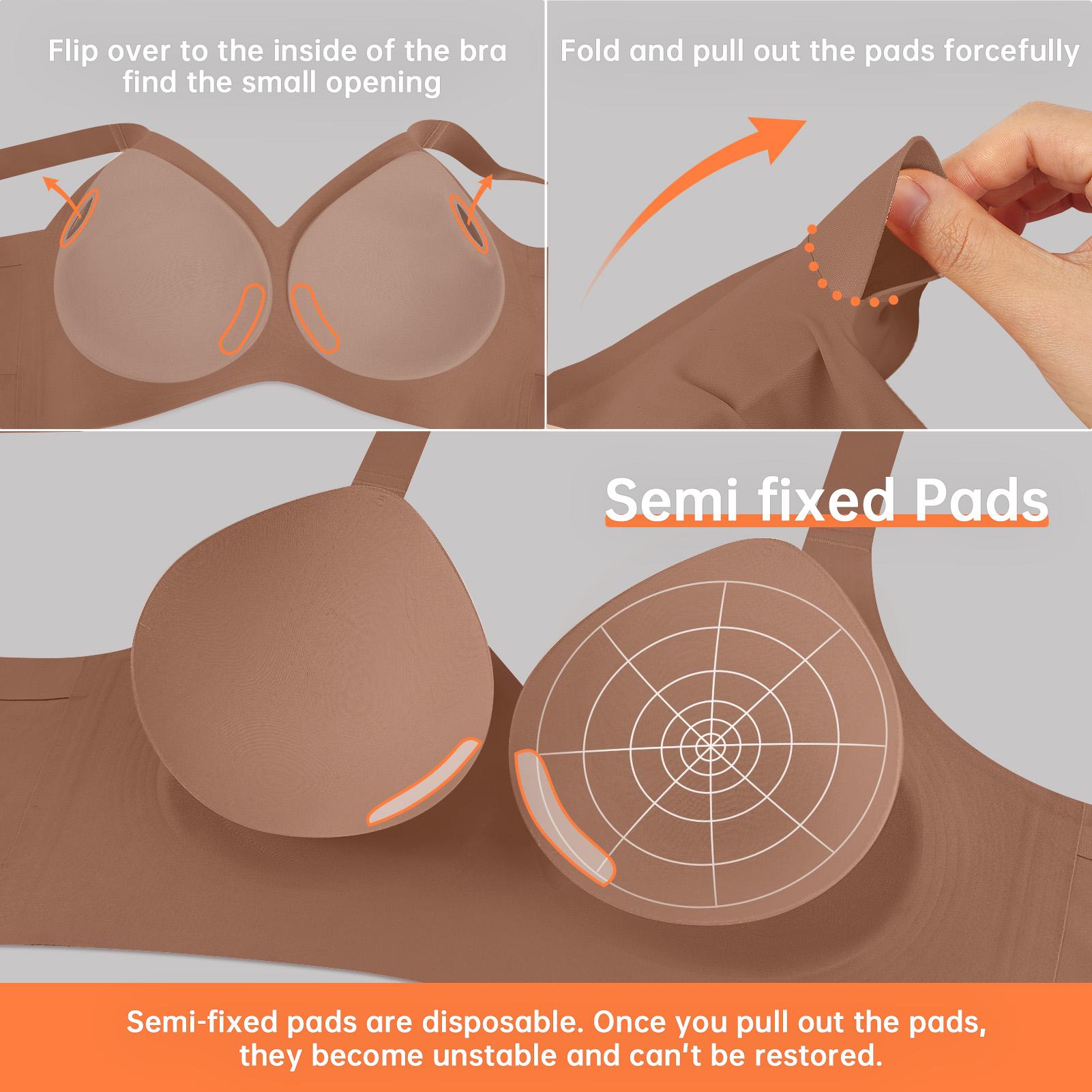 OEAK | Jelly Bra, Polka Dot Print, Plus Size Wireless Bras, Seamless Full Coverage, Natural Lift & Comfort Support summervibes