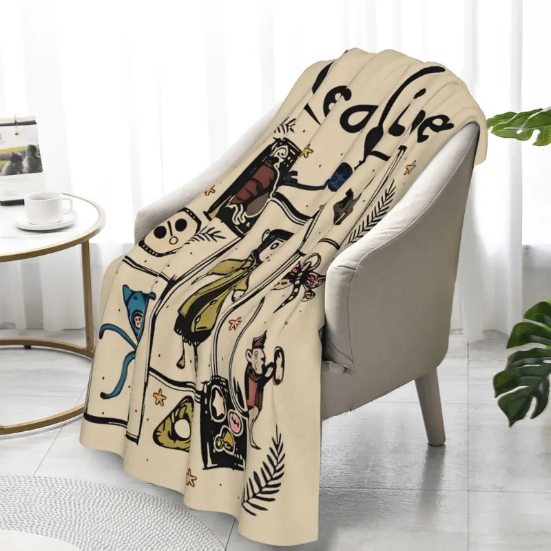 Cartoon Movie Animal Collage Flannel Plush Throw Blanket - Allover Print, All-Season Cozy Gothic Fleece, Cartoon Graphic Throw for Horror Movie Fans (Halloween, Birthdays Gifts), Flannel Plush Throws, Allover Print Blankets