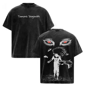 Tomura Shigaraki My Hero Academia Washed Double Sided T-Shirt, Vintage Oversized Streetwear Tee, Unisex Anime Graphic Shirt Inspired by The Symbol of Fear, Ideal Fall Outfit Gift for MHA Fans