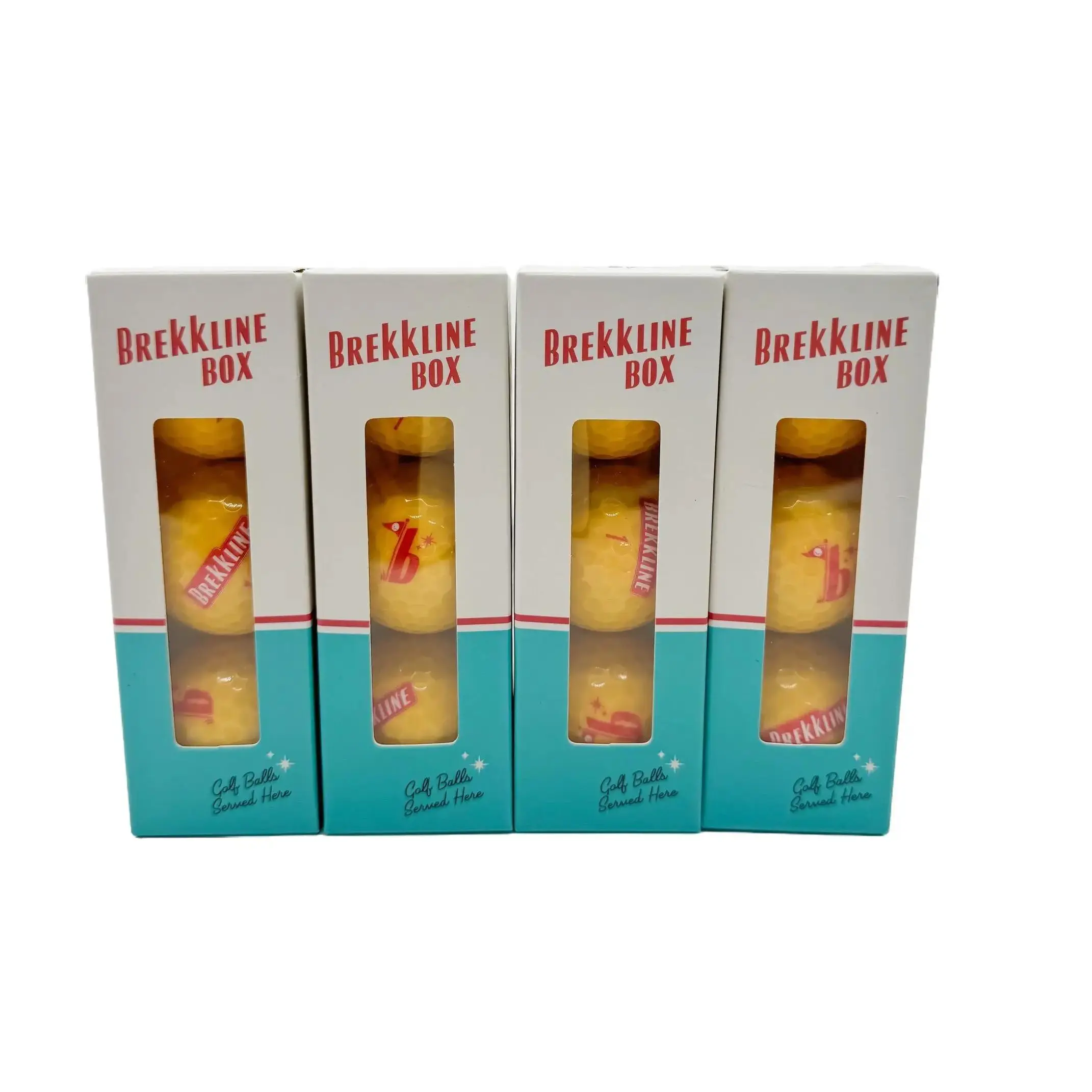 Brekkline Max3 Golf Balls - 3 Piece Urethane- 12x yellow - 30 Pack Brekkline Tees