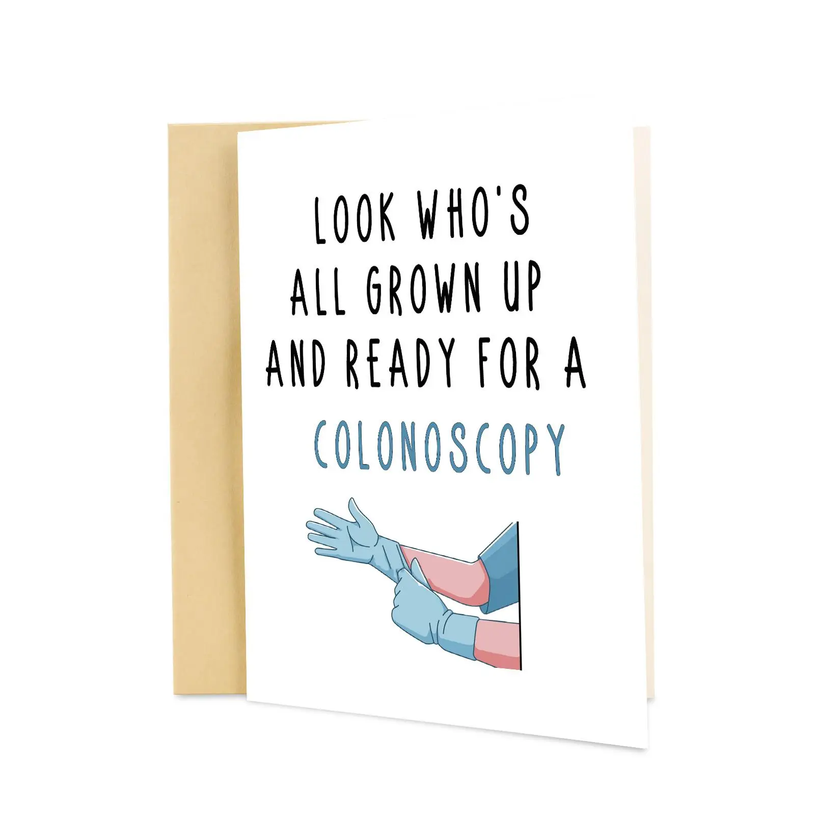 Humorous Birthday Card with Envelope, 1 Count Friend Birthday Card, 45th 50th 55th 60th Birthday Card, Writable Greeting Card, Birthday Gift