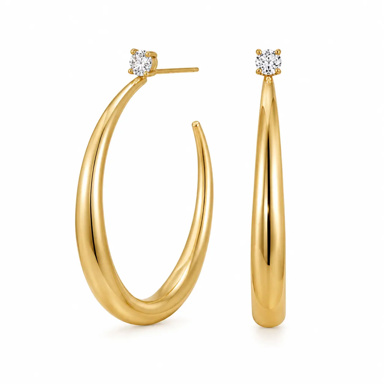 Hoop Earrings for Women, 45MM Gold Tone and Silver Tone Hoops, Elegant Fashion Decoration, Ideal Birthday Holiday Gifts for Women, Daily Casual Party Wear Accessories, Stylish Ear Ornaments