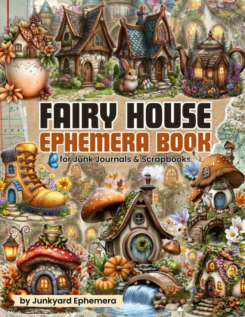 Fantasy Fairy House Ephemera Book for Junk Journals & Scrapbooks: 140+ Whimsical & Cozy Fairy Cottage Cut-Outs for Scrapbooking, Art Journaling, Collage, ATCs, Card Making & More