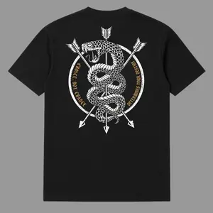 Choice Not Chance Determines Your Destiny Tactical T-Shirt, Coiled Snake and Arrows Graphic Tee, Stoic Warrior Mindset Shirt, Motivational Quote Streetwear, Gift for Veterans, EDC & Tactical Fans