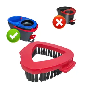 Spin Mop Replacement Head Mount, Scrub Brush Head Replacement Fits Rinse Clean 2 Tank System, Shower Cleaning Brush, Bristle Bathroom Cleaning Brush, Spin Mop Brush Head, Does Not Fit EasyWring 1 Tank System