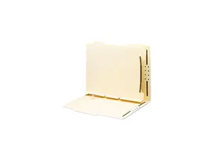 Smead 68025 Manila Self-Adhesive Folder Dividers with Twin-Prong Fastener, Letter, 25/Pack