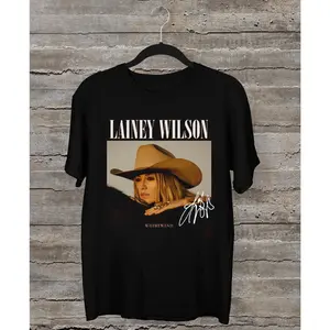 NEW HOT Lainey Wilson New Album 'Whirlwind Black All Size Shirt Cotton Fabric Top Womenswear