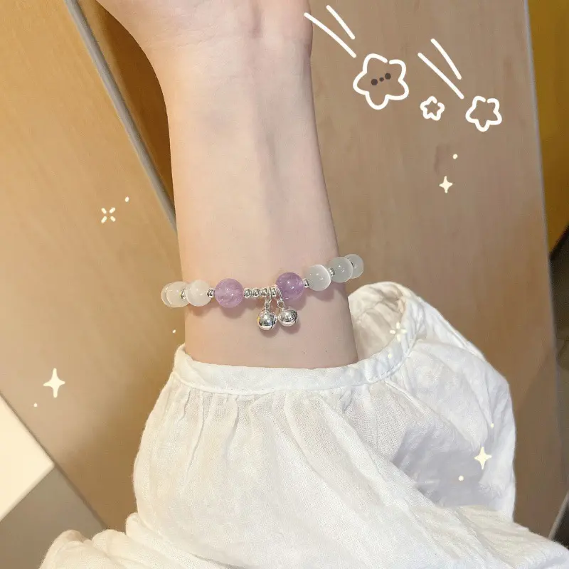 0245 # Amethyst Bell Bracelet