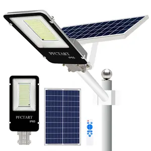 Solar street lamp, Led street lamp+lamp pole+remote controller, wide-angle motion sensor, suitable for courtyard, outdoor and indoor Lighting Modern Energy Efficient Durable solar lights outdoor