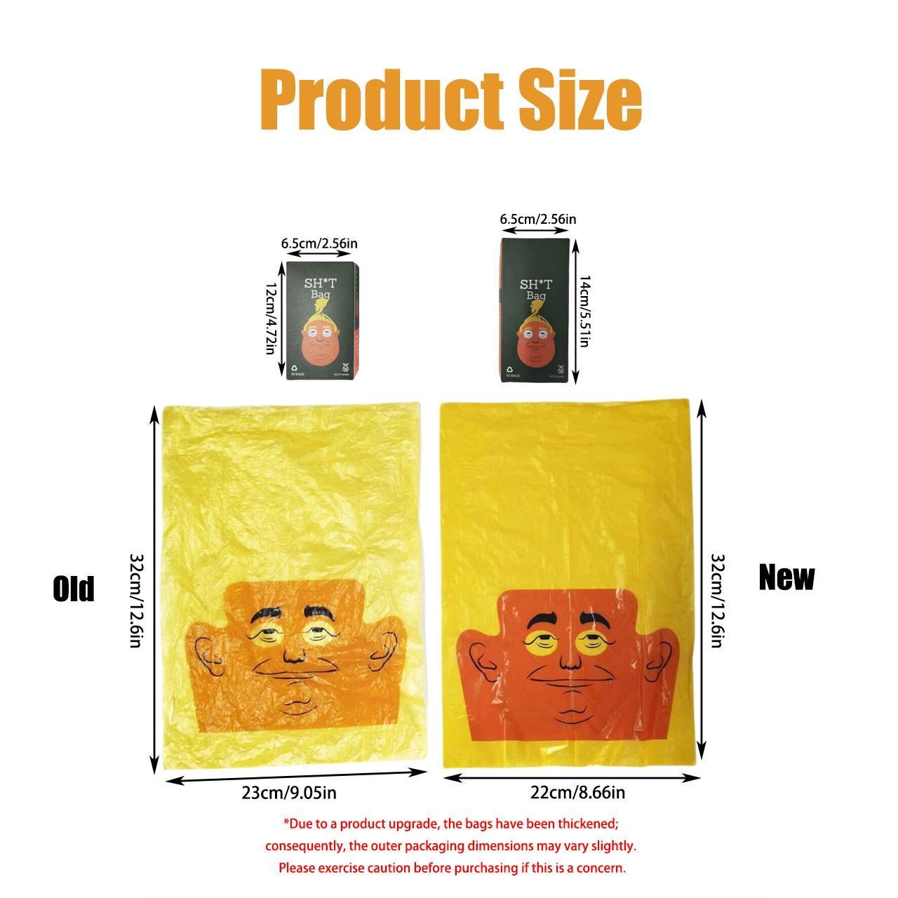 Funny Dog Poop Bags Rolls 60 Count, Loveable Prank Poop Bags for Dogs, Dog Bags, Pet Waste Bags, Loose Roll Packaging