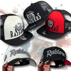 New Era Las Vegas Raiders Snapback Hats – Curved Brim & Flat Bill Caps with Bold Raiders Embroidery, Premium NFL Football Fashion