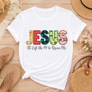 2D Flat White Ink Heat Transfer "JESUS The Way, The Truth, The Life" Themed Patchwork Style Artistic Font Design Pattern, Heat Transfer Stickers-DTF Iron-On Polyurethane Patches for T-Shirts, Sweatshirts, Bags-Decoration, Summer Stickers