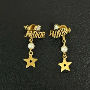 Pre-owned Dior J'ADIOR Star Drop Earrings LDZ0037