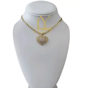 LaYaiBoutique #1481 14k Gold Plated Heart Pendant Necklace High Quality
