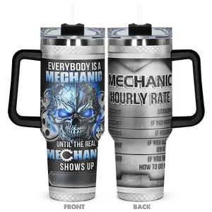 1pc, Gifts for Mechanic 40oz Tumbler, Everybody Is A Mechanic Funny Print 40oz, Insulated and Durable, Insulated Travel Drinkware, Gift for Any Occasion: Birthdays, Holidays, or Special Moments for Family, Friends, or Coworkers
