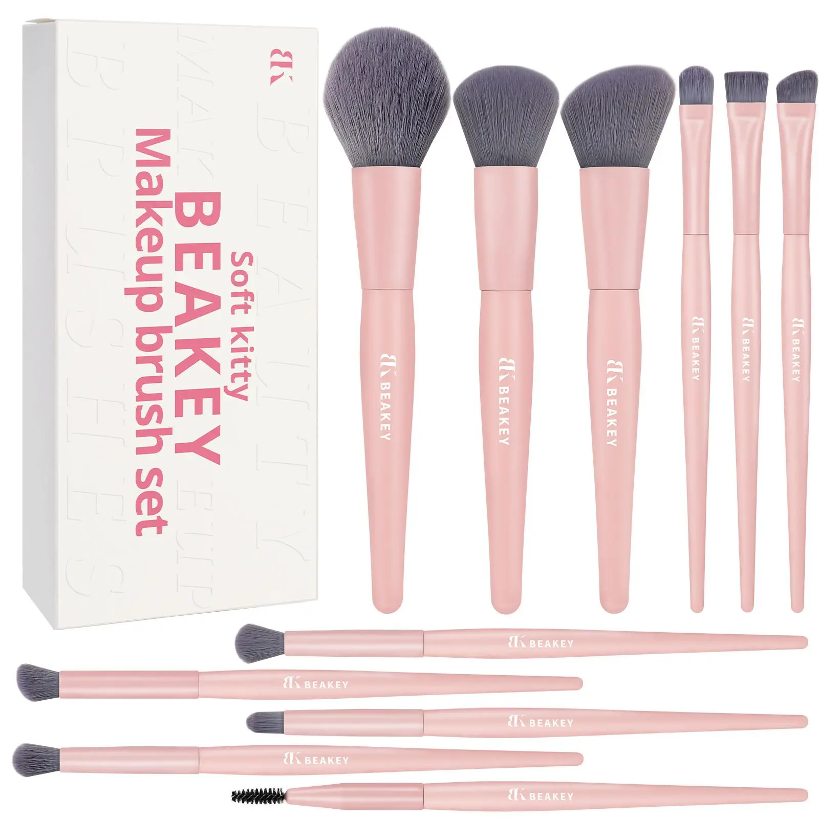 Premium blush pink 11pcs brush set