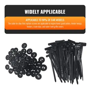 50pcs Nylon Cable Tie Buckle Kit PA66  Windproof Tensile Strength: 50kg &Anti-Corrosion for Car/Home/industrial Cable Management-40 ° C-130. ° C Extreme Proof, Lifetime Supply Pack (100pcs)TTV  FathersDayGift daily repair Universal bundle