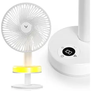 Portable Clip Fan - Rechargeable 10-Hour  Portable Fan - 360? Rotation & 90? Tilt -  Fan, Desk Fan or Bedside Fan -  & LED Light - USB-C Rechargeable Clip On Fan